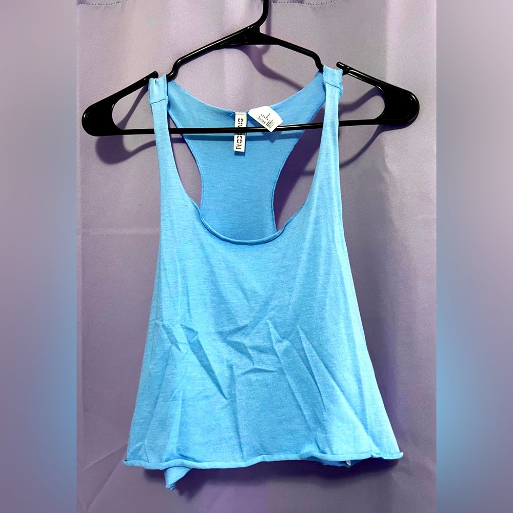Two Flare Crop Tank Top Basic Divided